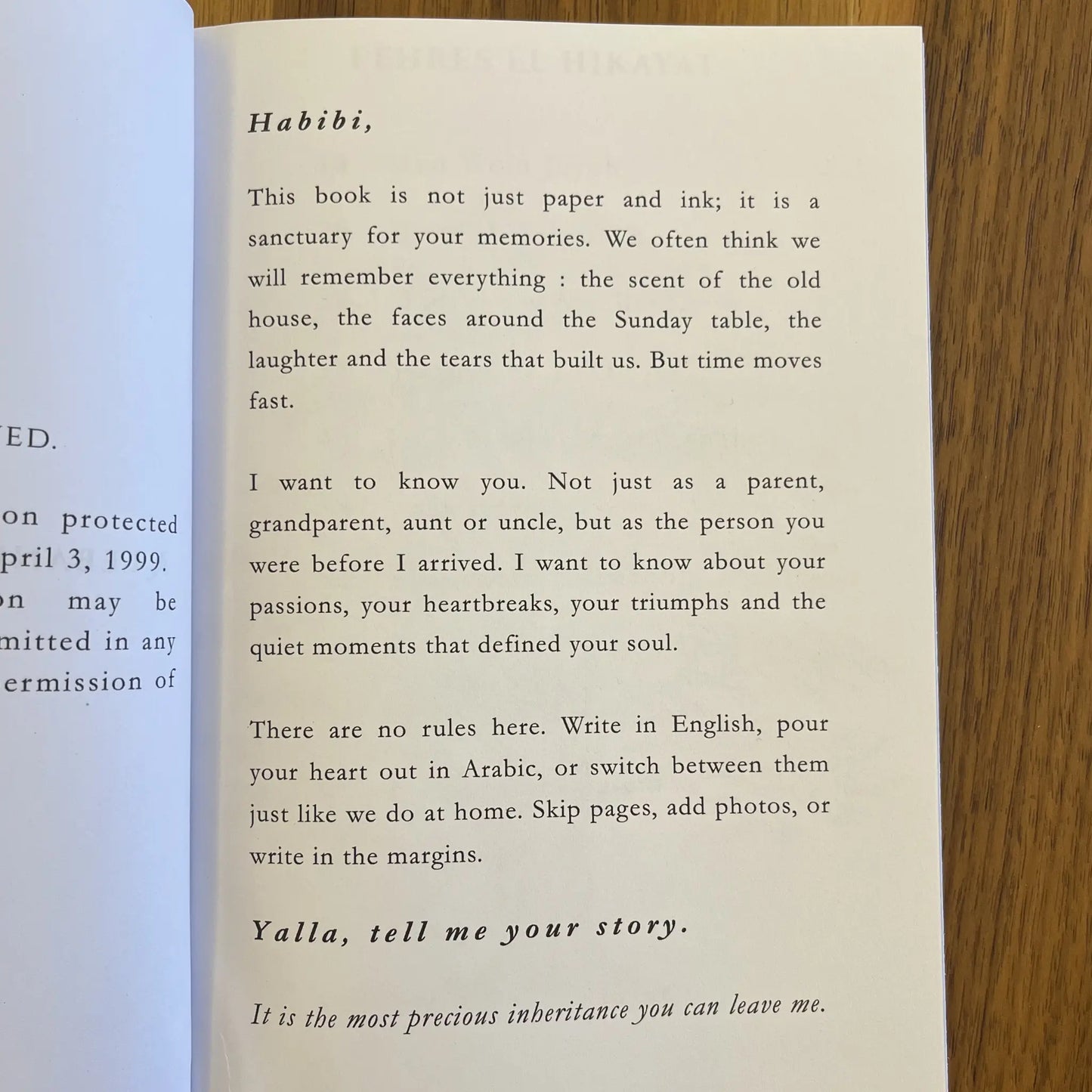 Guided Journal - Habibi tell me your story