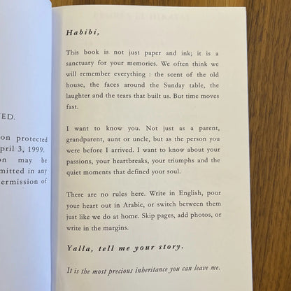 Guided Journal - Habibi tell me your story